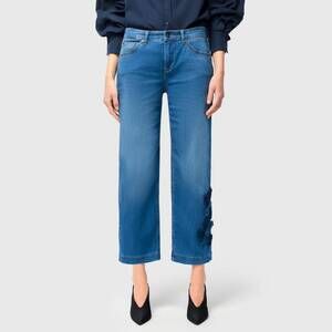NEW MAC JEANS culotte blossom wide leg jeans in blue
